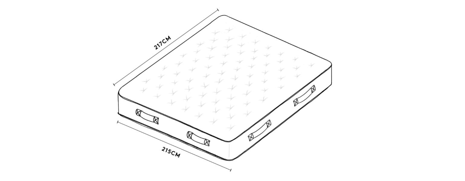 Large Emperor Mattress Size Illustration